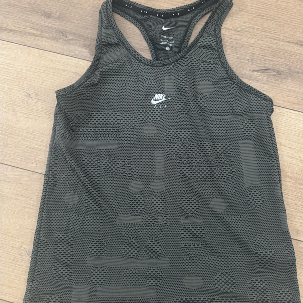Nike Women's Dark Green Mesh Razor Back Tank Top